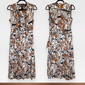 Marc by Marc Jacobs nightingale print pleated silk dress